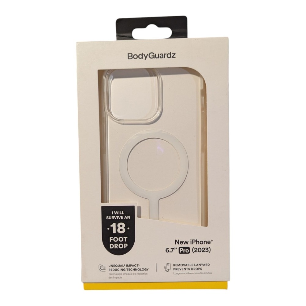 D8. BodyGuardz ACE Pro MagSafe Case For Apple iPhone 15 Pro‎ Max- Clear